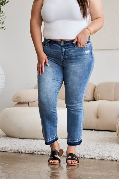 Sami Shadow Hem Cropped Bootcut Judy Blue Jeans