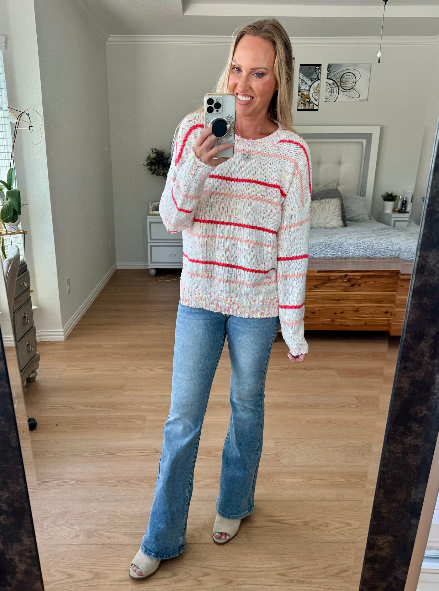 Kimberly Confetti Striped Sweater