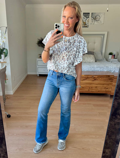 Emily RISEN Mid Rise Slim Straight Jeans