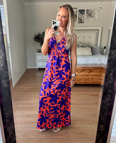 Kahlani Twisted Floral Cami Maxi Dress