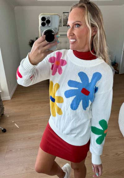 Katrina Flower Knit Sweater