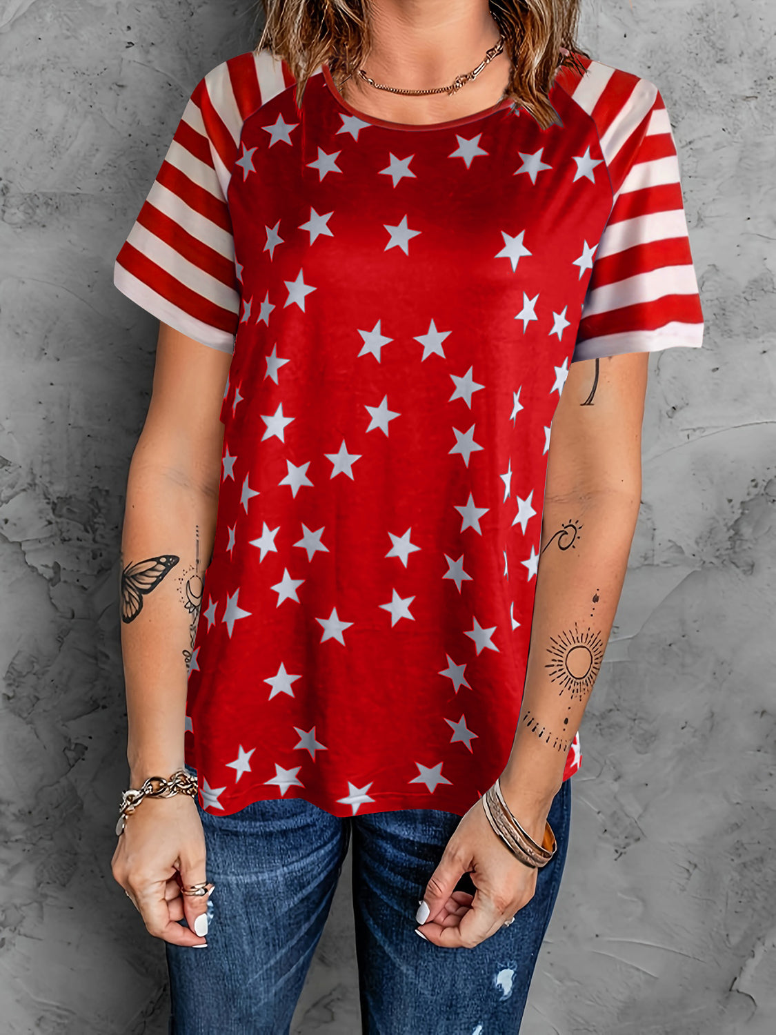 Stars and Striped Short Sleeve Tee