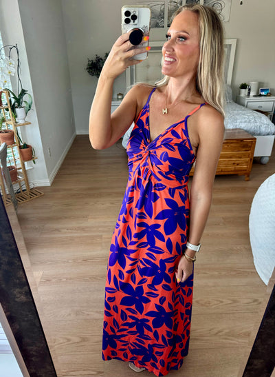 Kahlani Twisted Floral Cami Maxi Dress