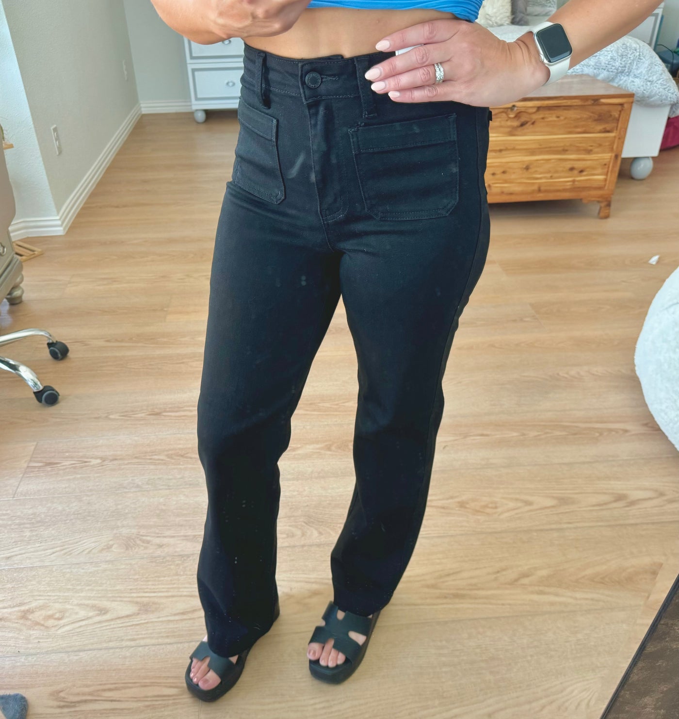 Alanna Black Straight Leg Judy Blue Jeans