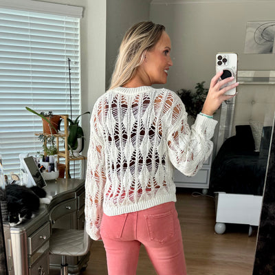 Christy Cutout Open Knit Top