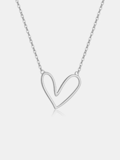 Bling Belles 925 Sterling Silver Heart Pendant Necklace