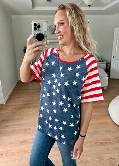 Stars and Striped Short Sleeve Tee