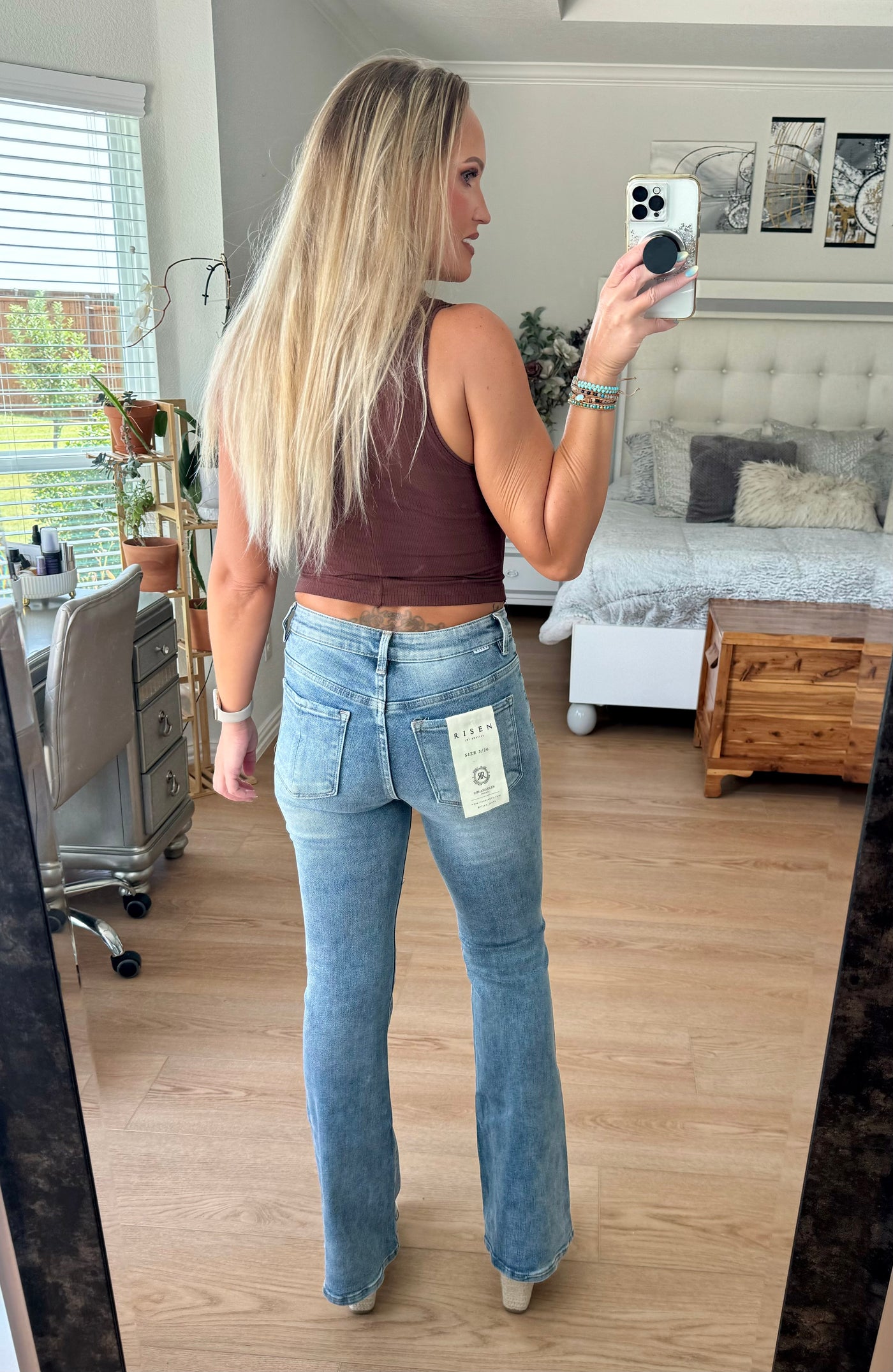 Riley RISEN Mid Rise Bootcut Jeans