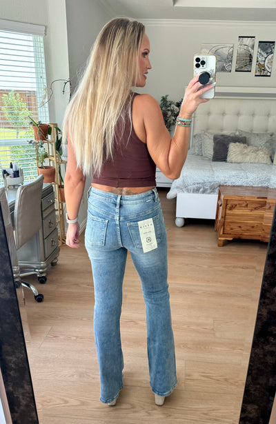 Riley RISEN Mid Rise Bootcut Jeans