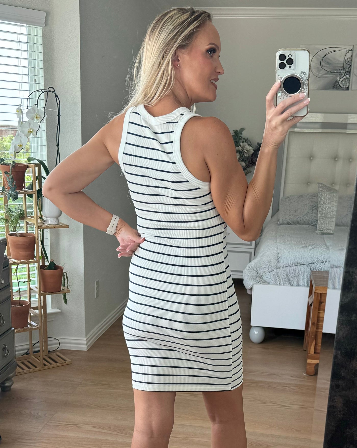 Shelly Striped Bodycon Tank Dress