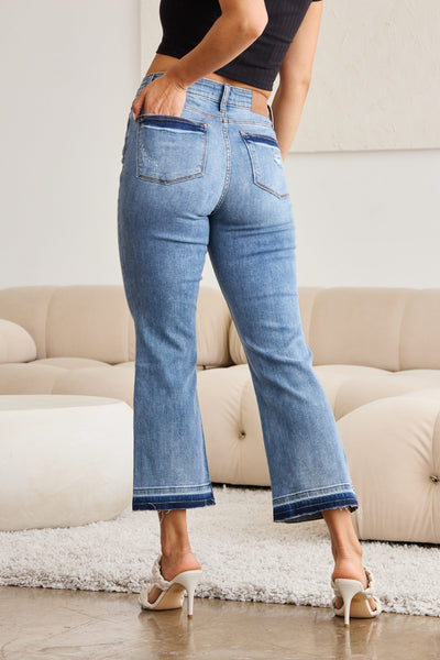 Sami Shadow Hem Cropped Bootcut Judy Blue Jeans