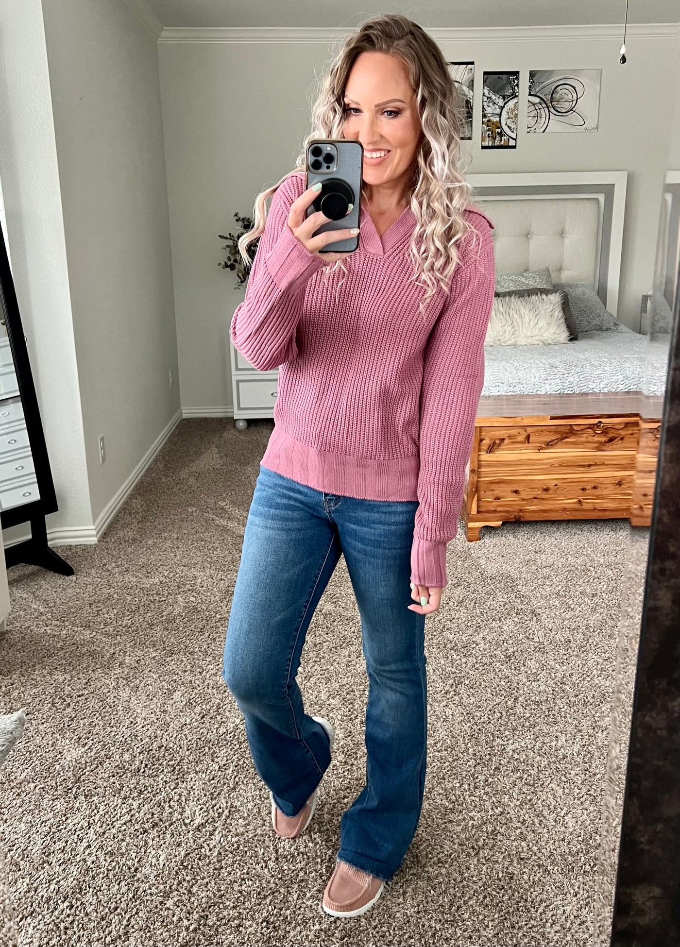 Carrie Collared Knit Sweater