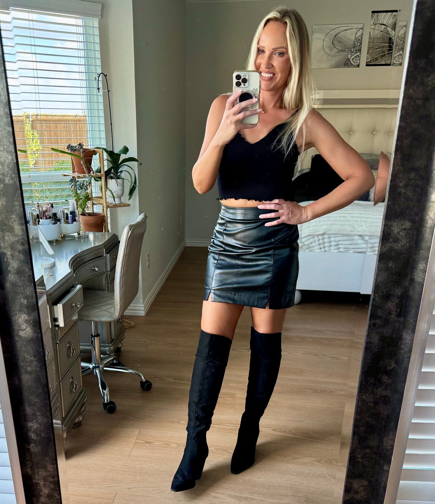 Vienna Vegan Leather Mini Skirt