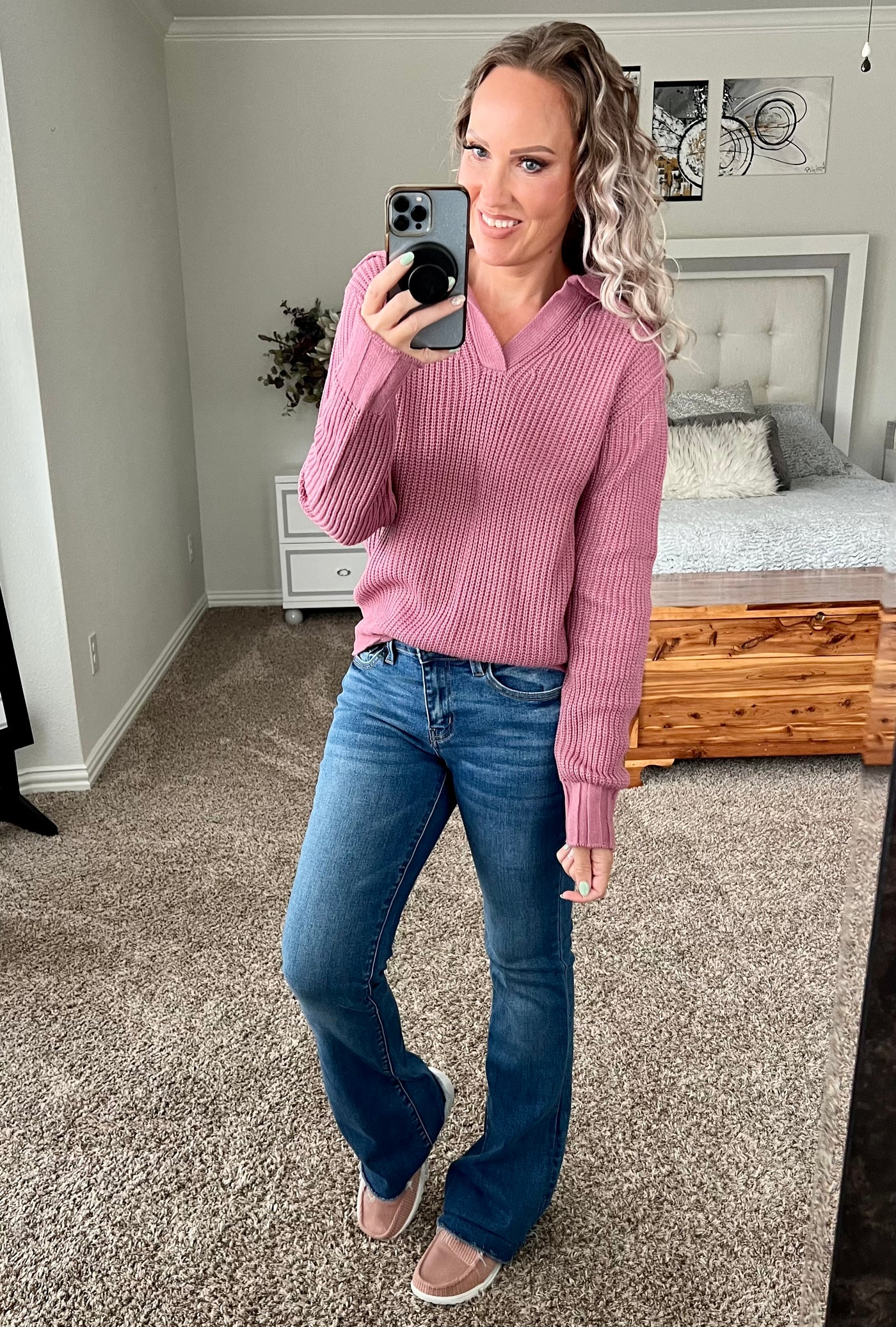 Carrie Collared Knit Sweater