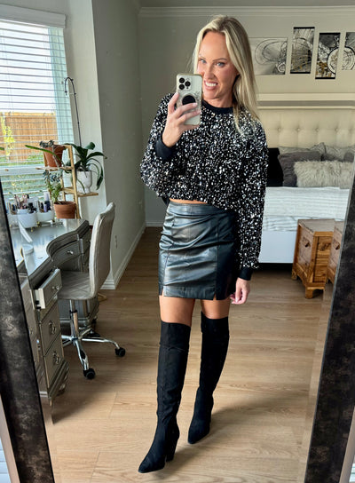 Vienna Vegan Leather Mini Skirt