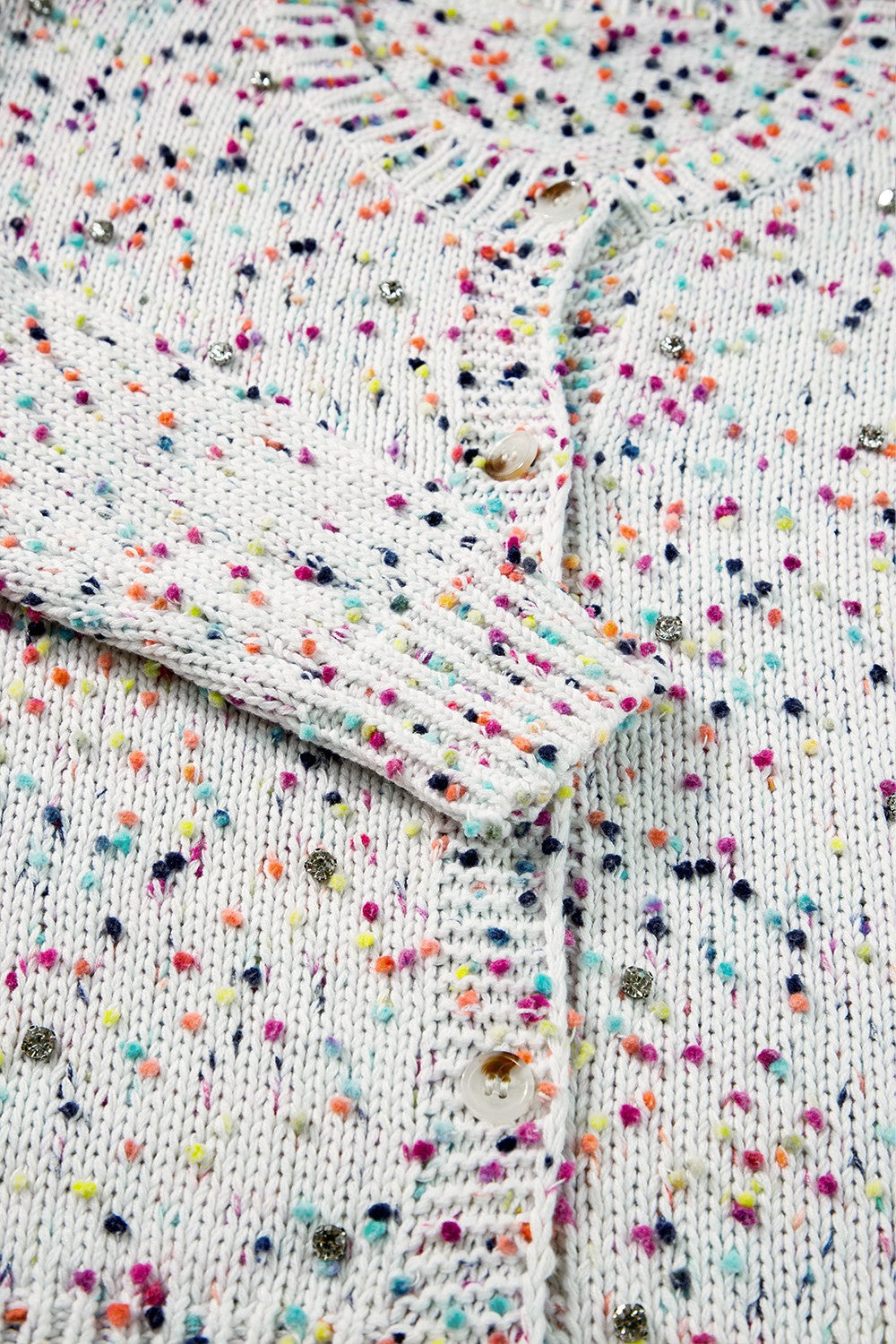 Jasmine Confetti Sparkle Button Front Cardigan