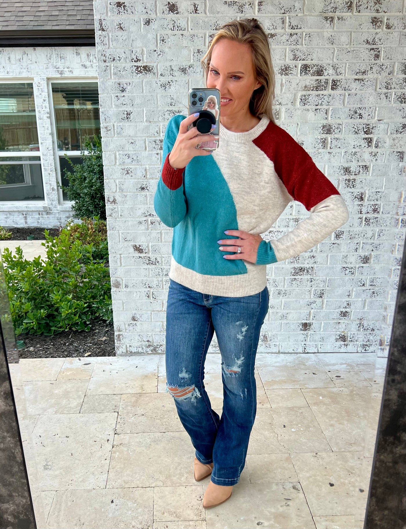 Chelsea Color Block Sweater