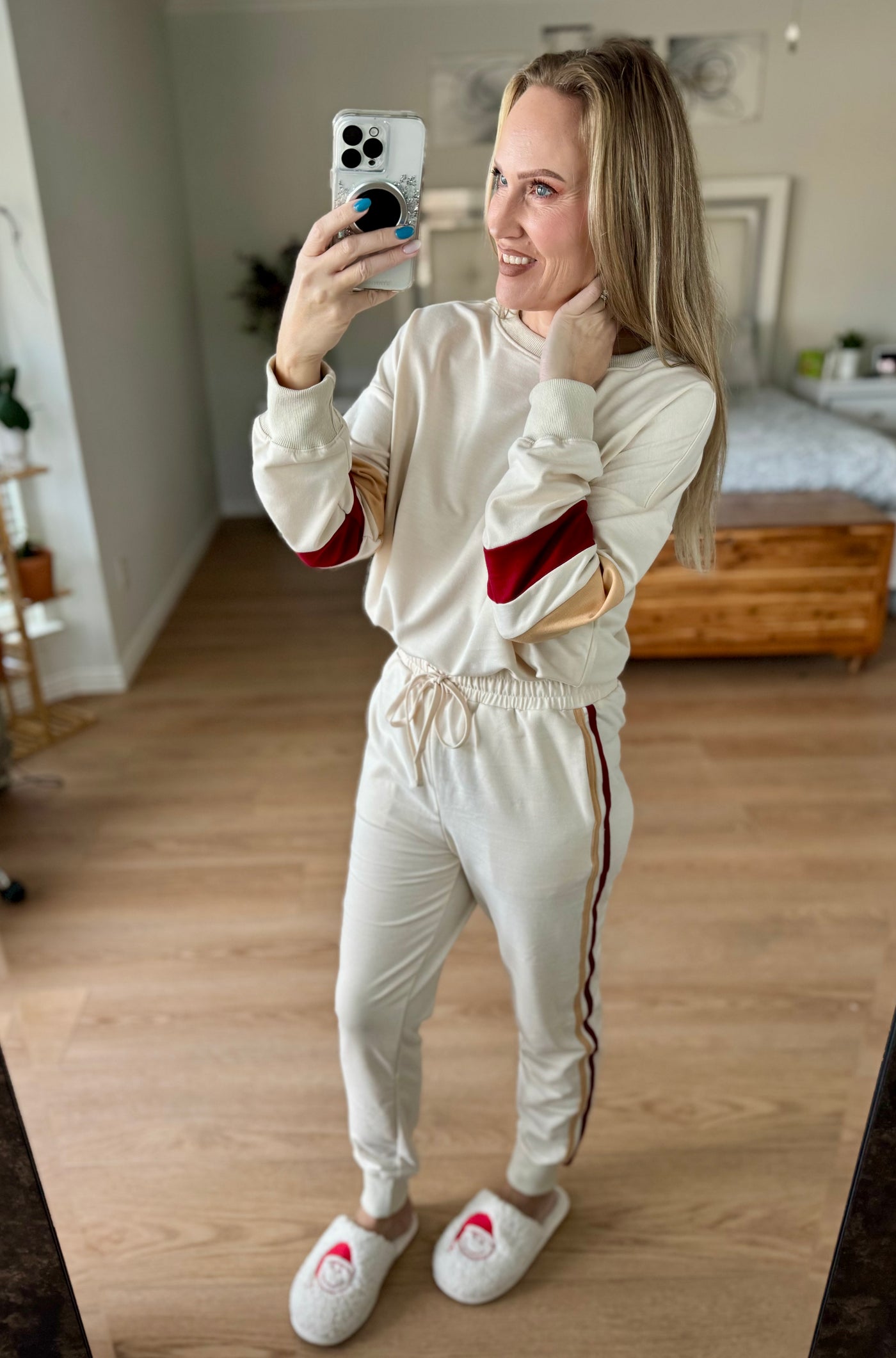 Sami Striped Light Sweatshirt and Drawstring Joggers Set