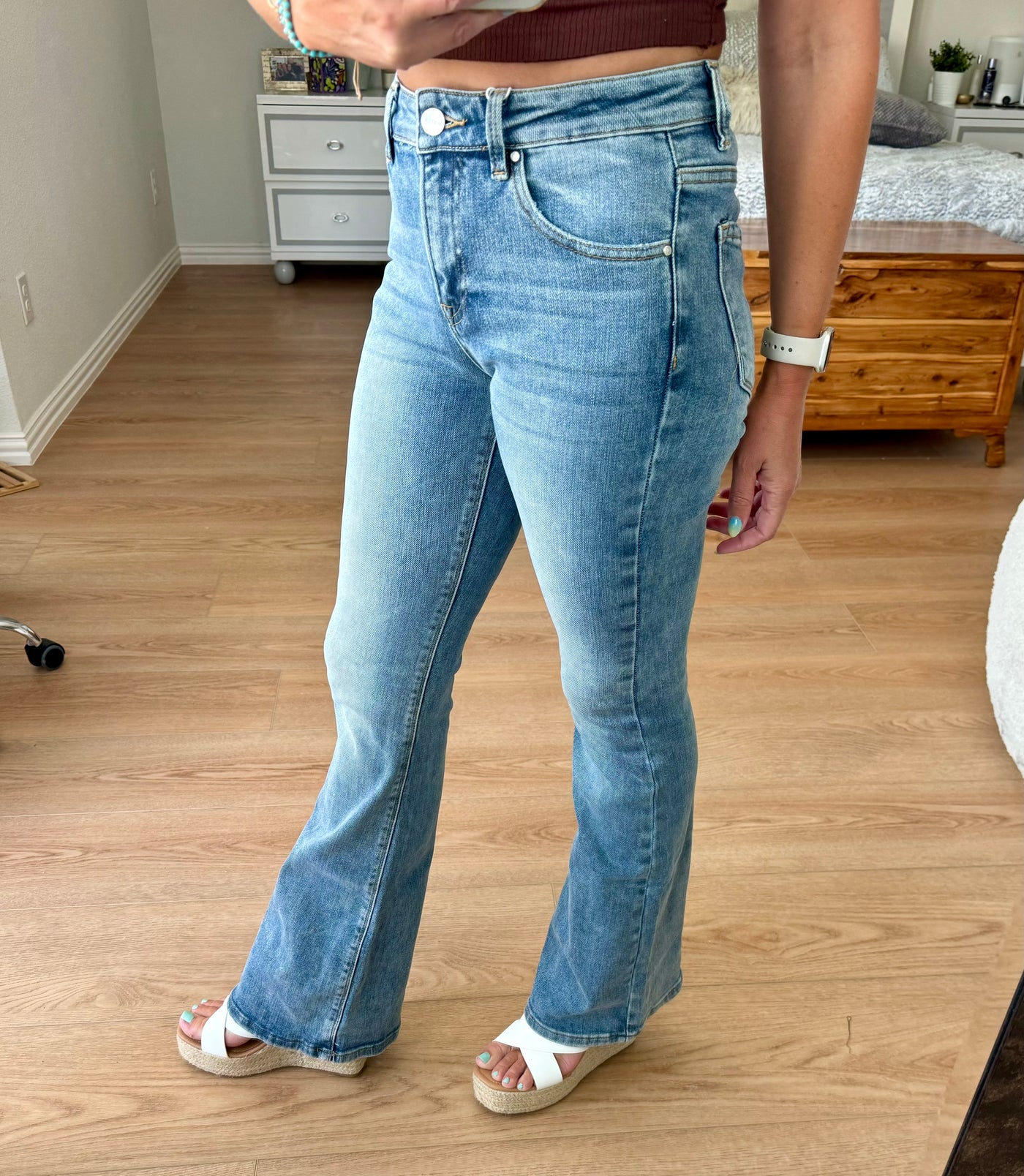 Riley RISEN Mid Rise Bootcut Jeans