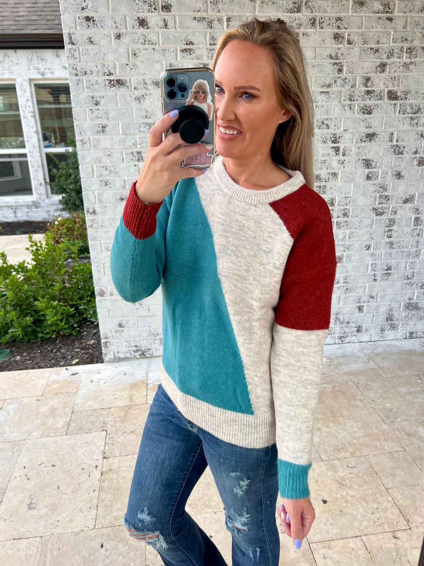 Chelsea Color Block Sweater