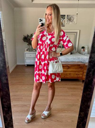 Baylee Flower Print Ruched Dress