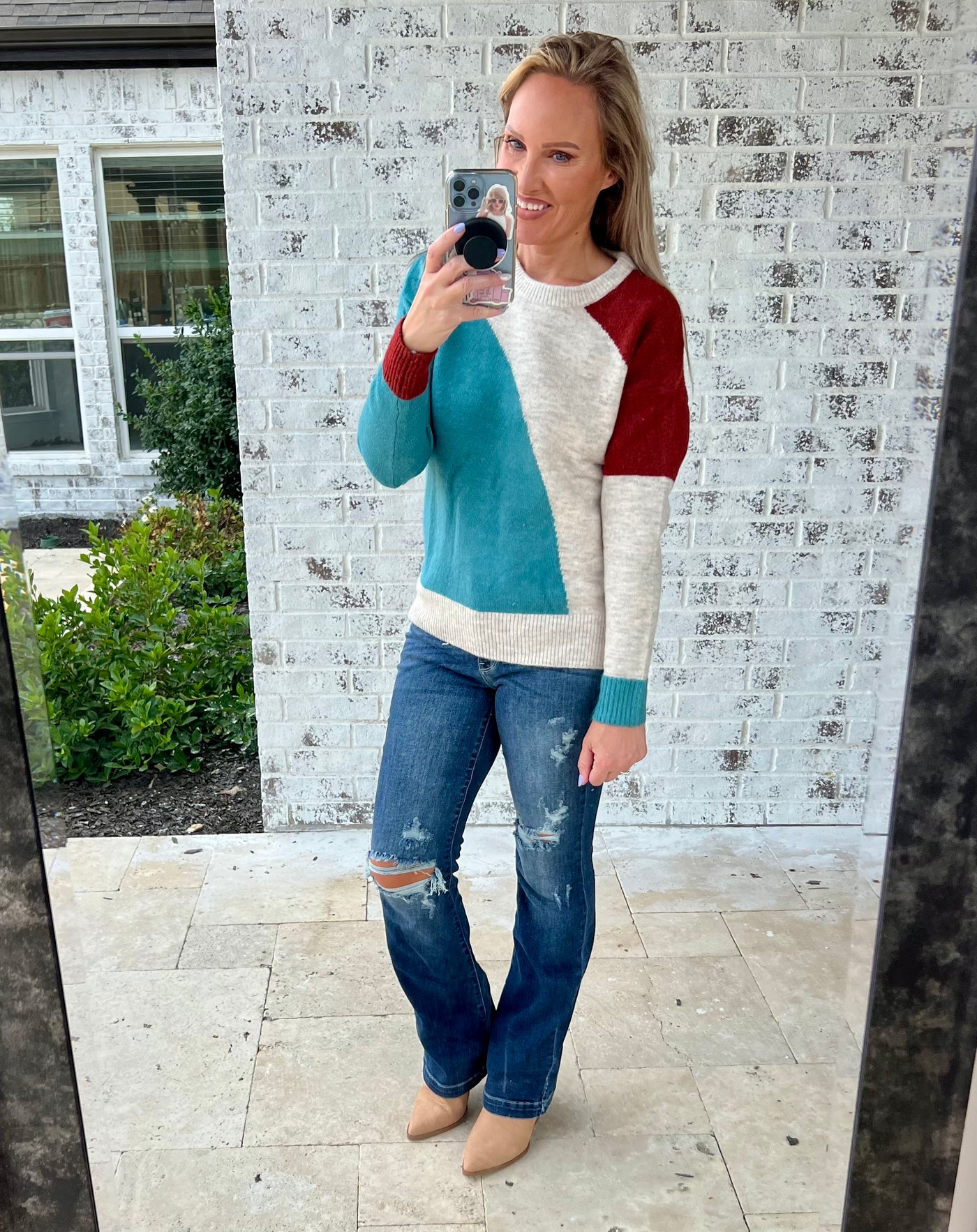 Chelsea Color Block Sweater