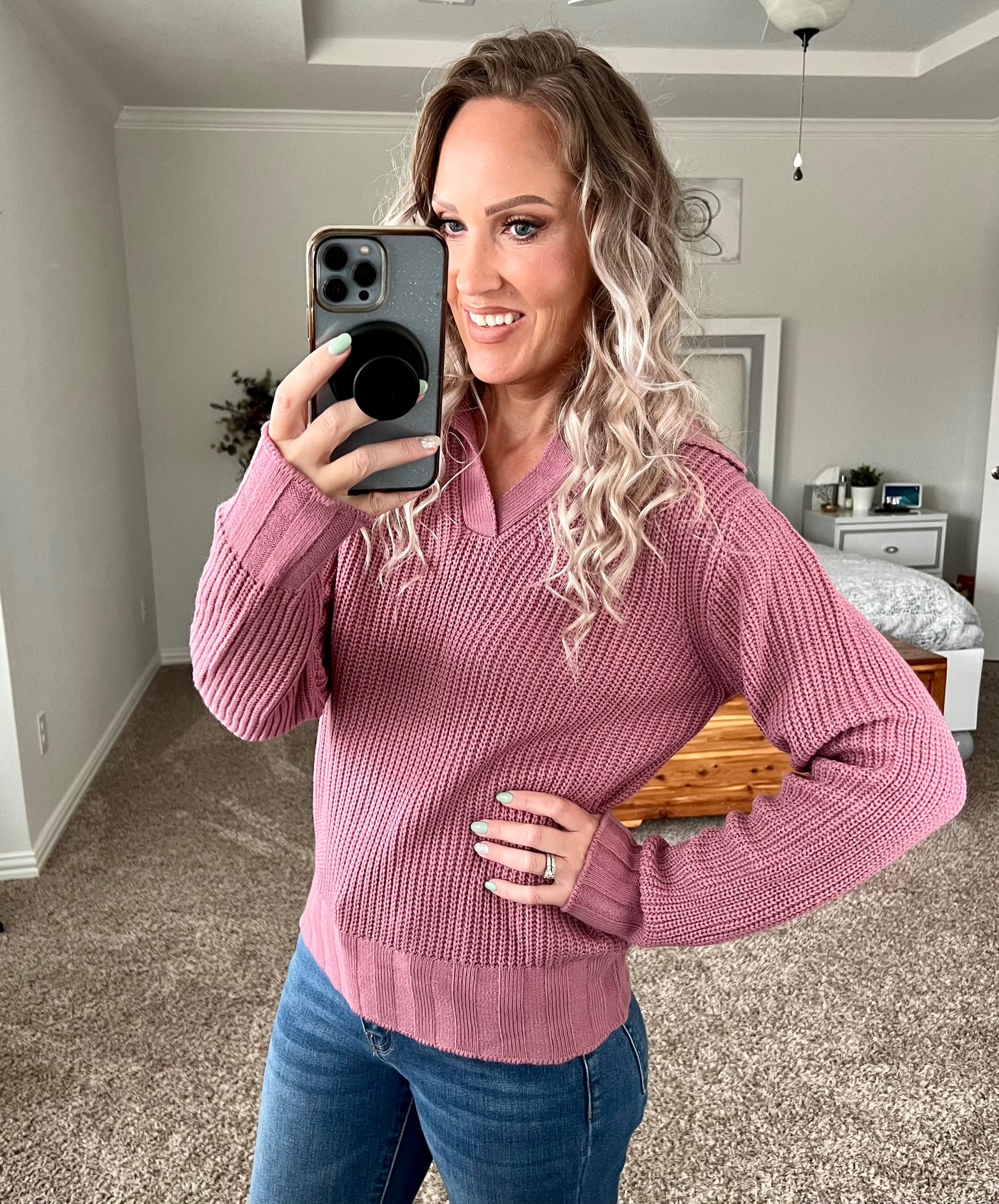 Carrie Collared Knit Sweater