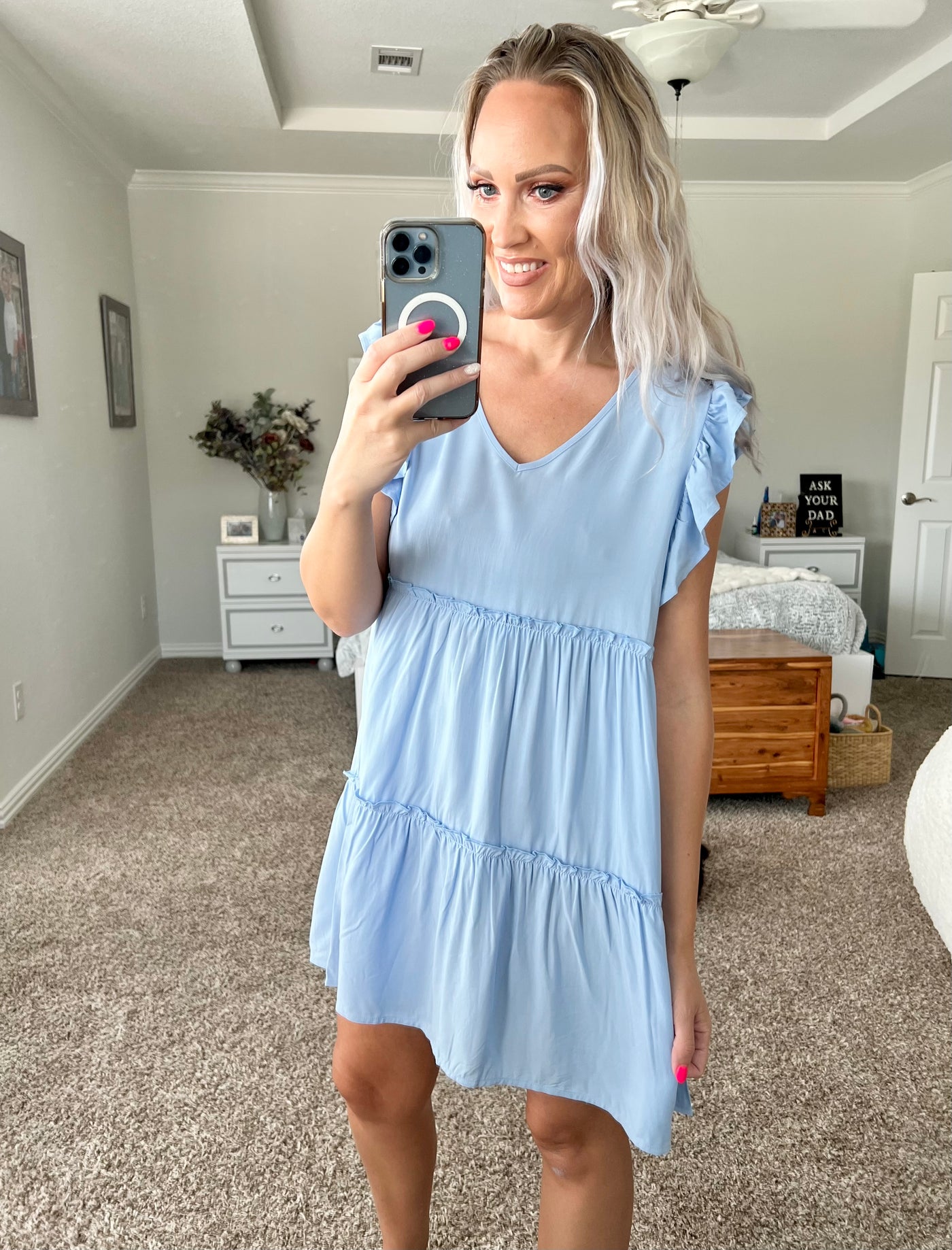 Taylynn Tiered Cap Sleeve Dress