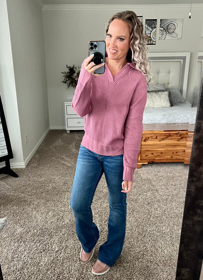 Carrie Collared Knit Sweater