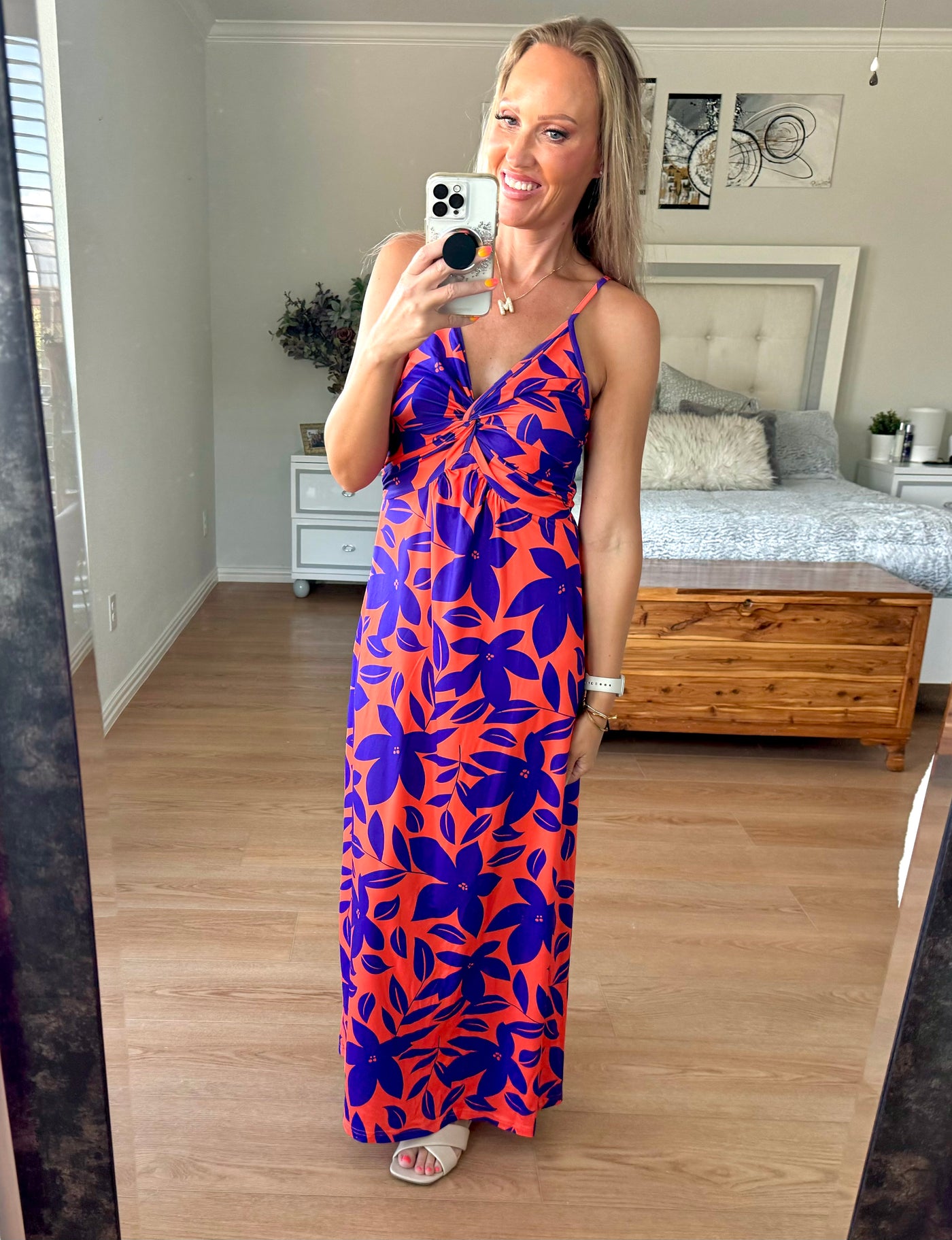 Kahlani Twisted Floral Cami Maxi Dress