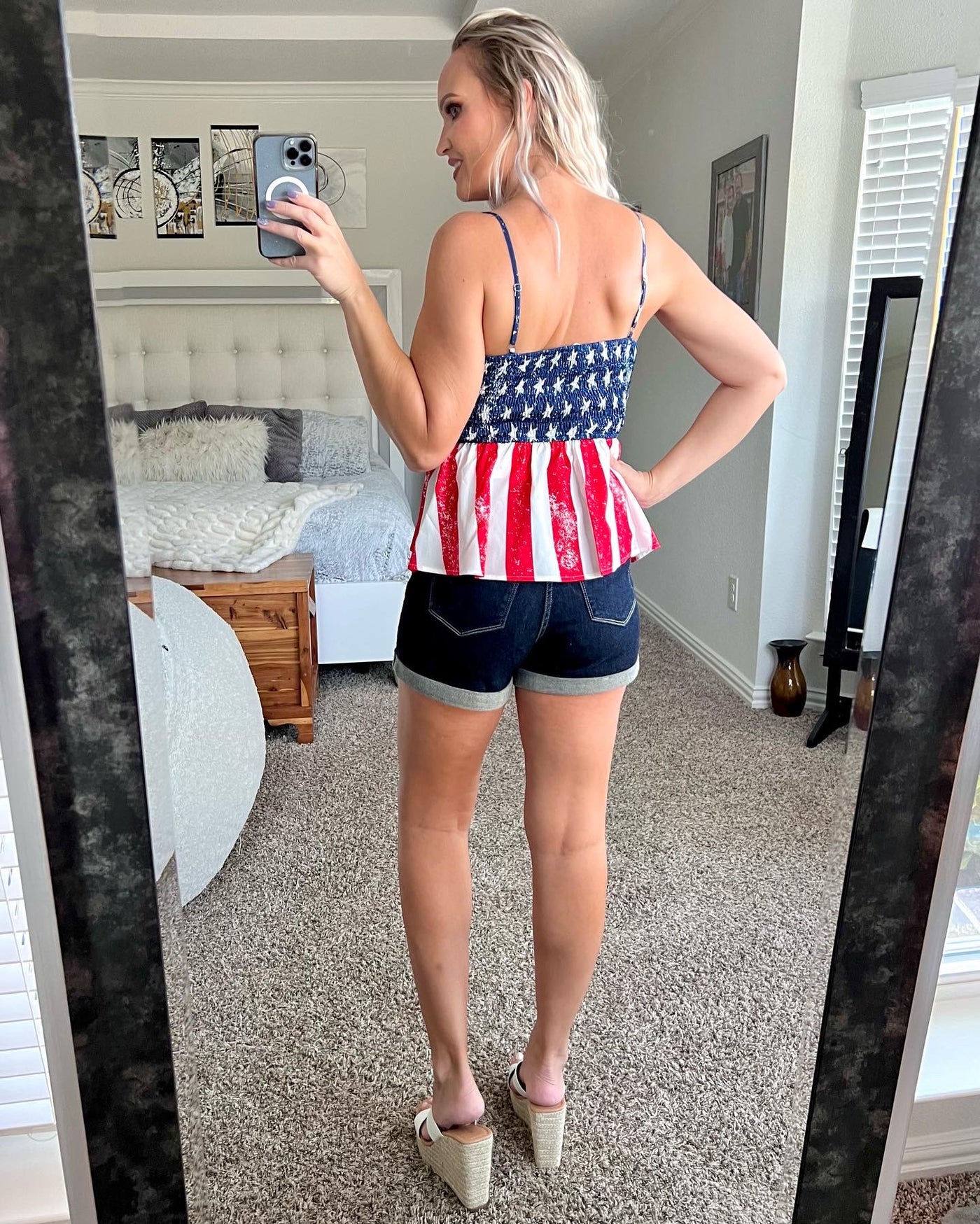 God Bless America Peplum Tank