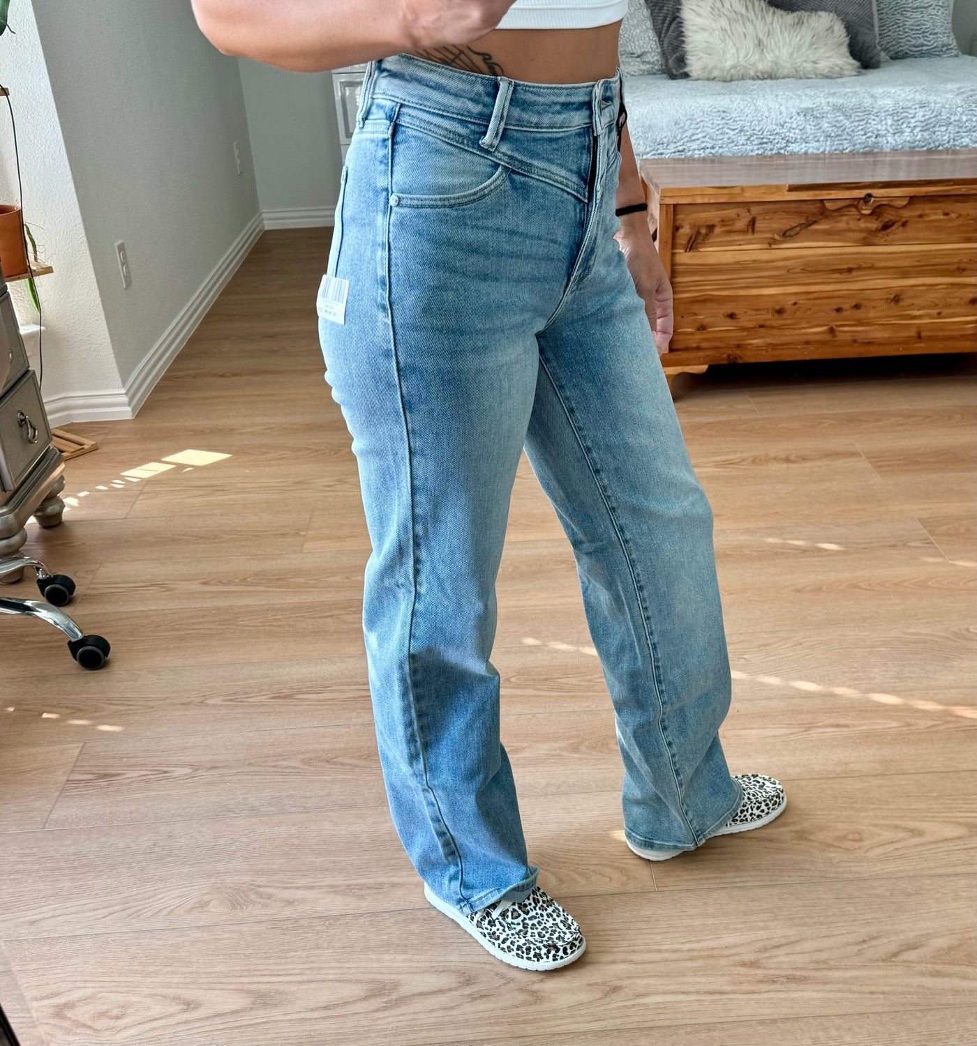 Your Mom’s High Waist Wide Leg Judy Blue Jeans