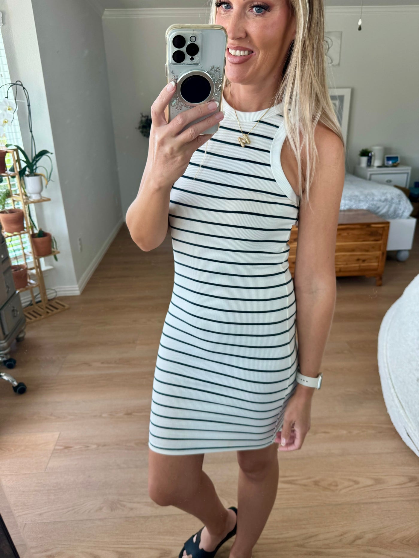 Shelly Striped Bodycon Tank Dress