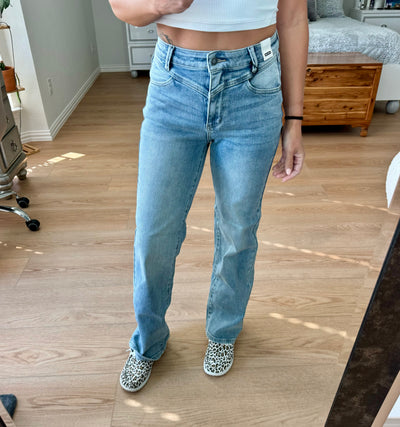 Your Mom’s High Waist Wide Leg Judy Blue Jeans