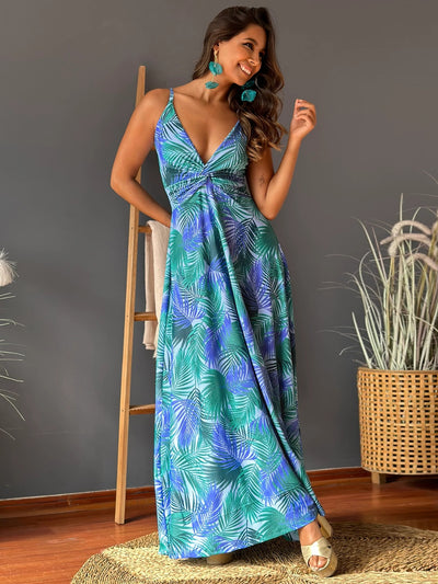 Kahlani Twisted Floral Cami Maxi Dress