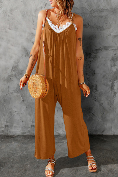 Saige Spaghetti Strap Wide Leg Jumpsuit