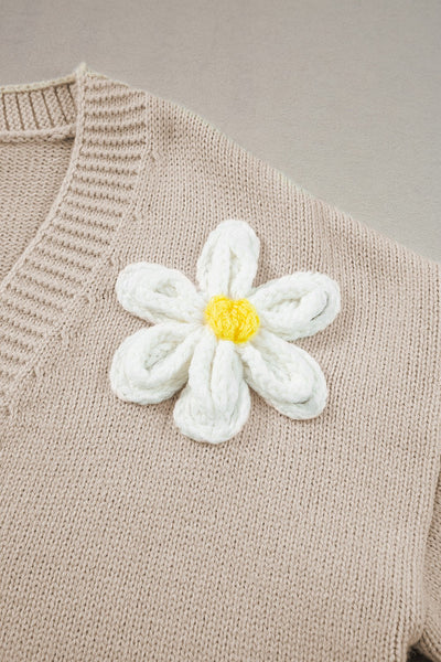 Emmi Knit Flower Cardigan