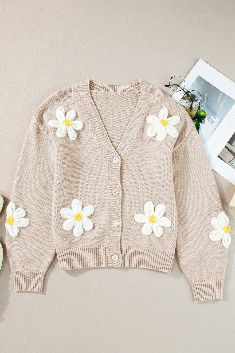 Emmi Knit Flower Cardigan