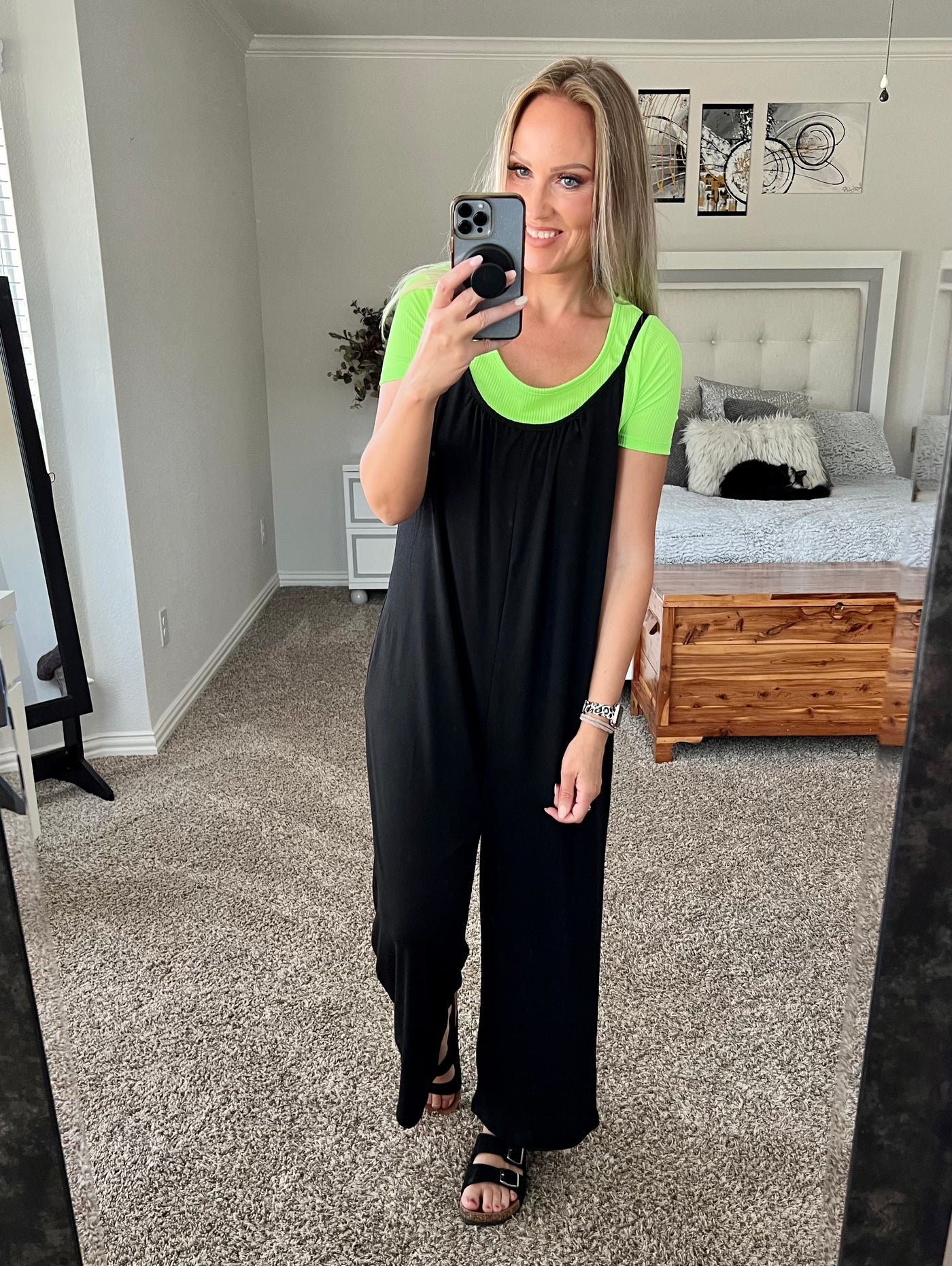 Saige Spaghetti Strap Wide Leg Jumpsuit