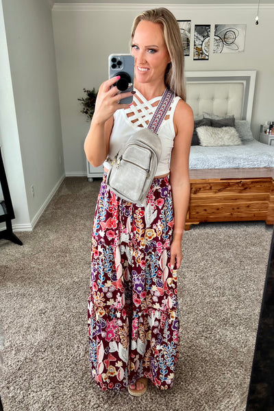 Miranda Sling Backpack, Vegan Leather Chest Bag Daypack