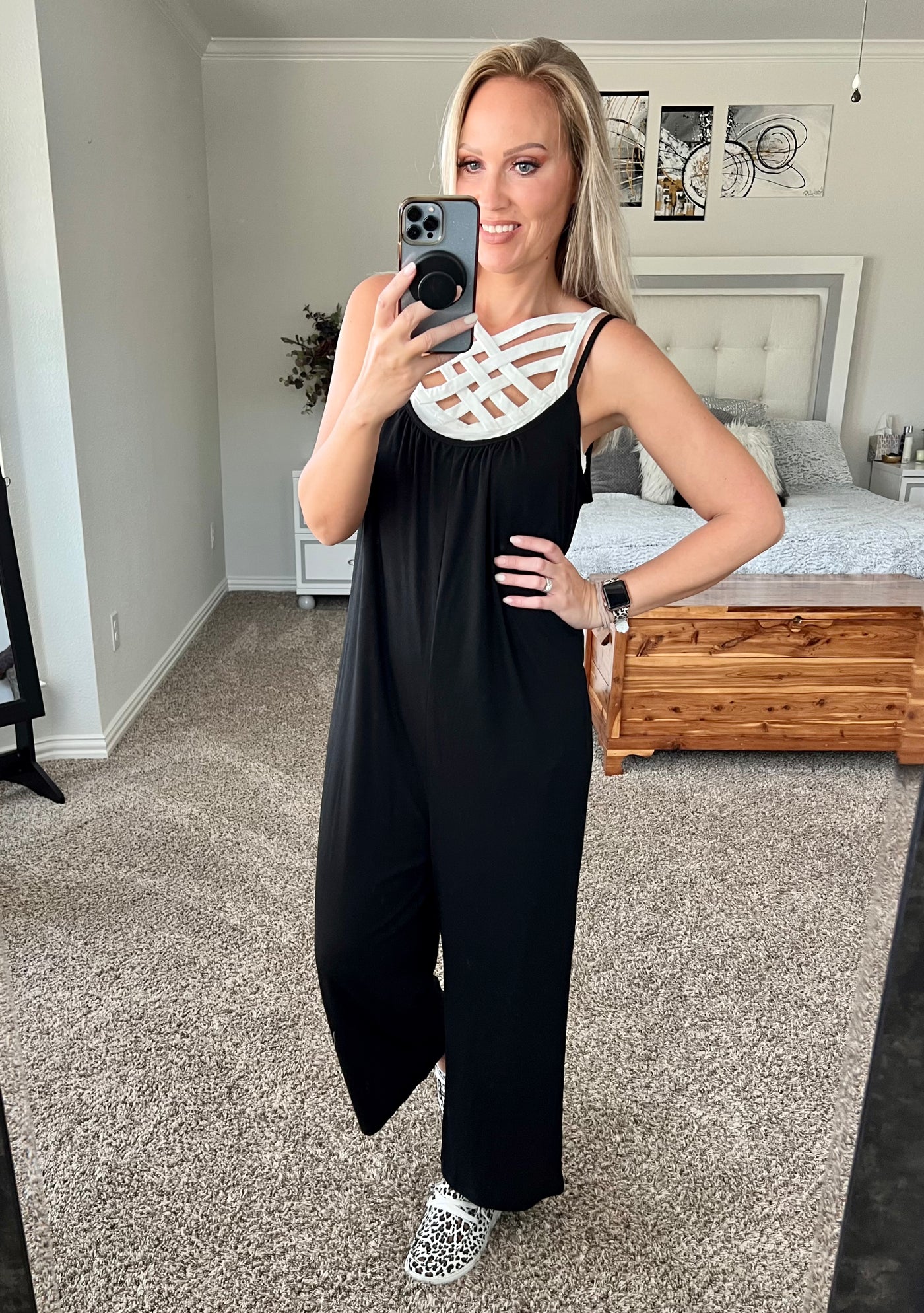 Saige Spaghetti Strap Wide Leg Jumpsuit