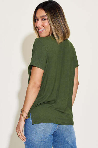 Basic Belles V-Neck High-Low T-Shirt