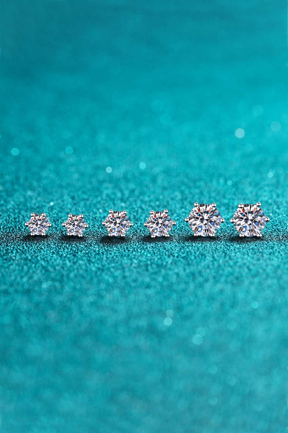 Shades of Sparkle Moissanite Stud Earrings