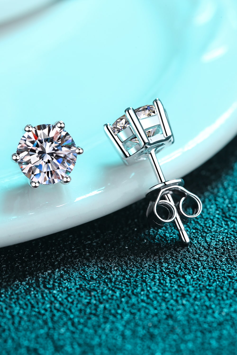 Shades of Sparkle Moissanite Stud Earrings