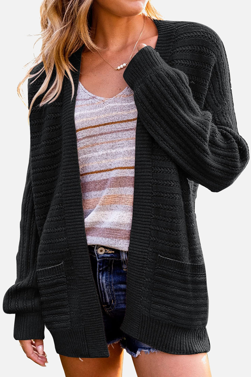 Dahlia Dropped Shoulder Longline Cardigan