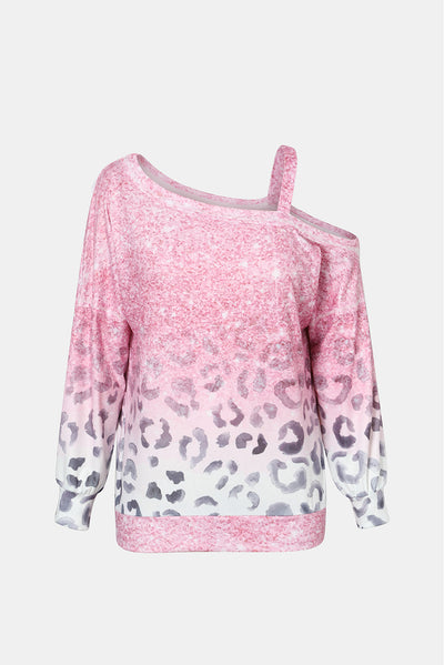 Ladies Night Leopard Cold-Shoulder Top