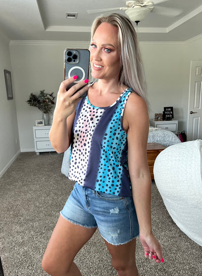 Poppy Polka Dot Racerback Tank Top