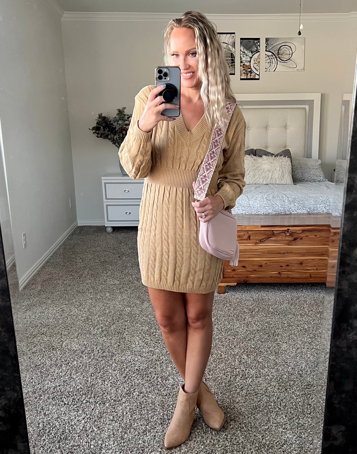 Tiffany Cable Knit Sweater Dress