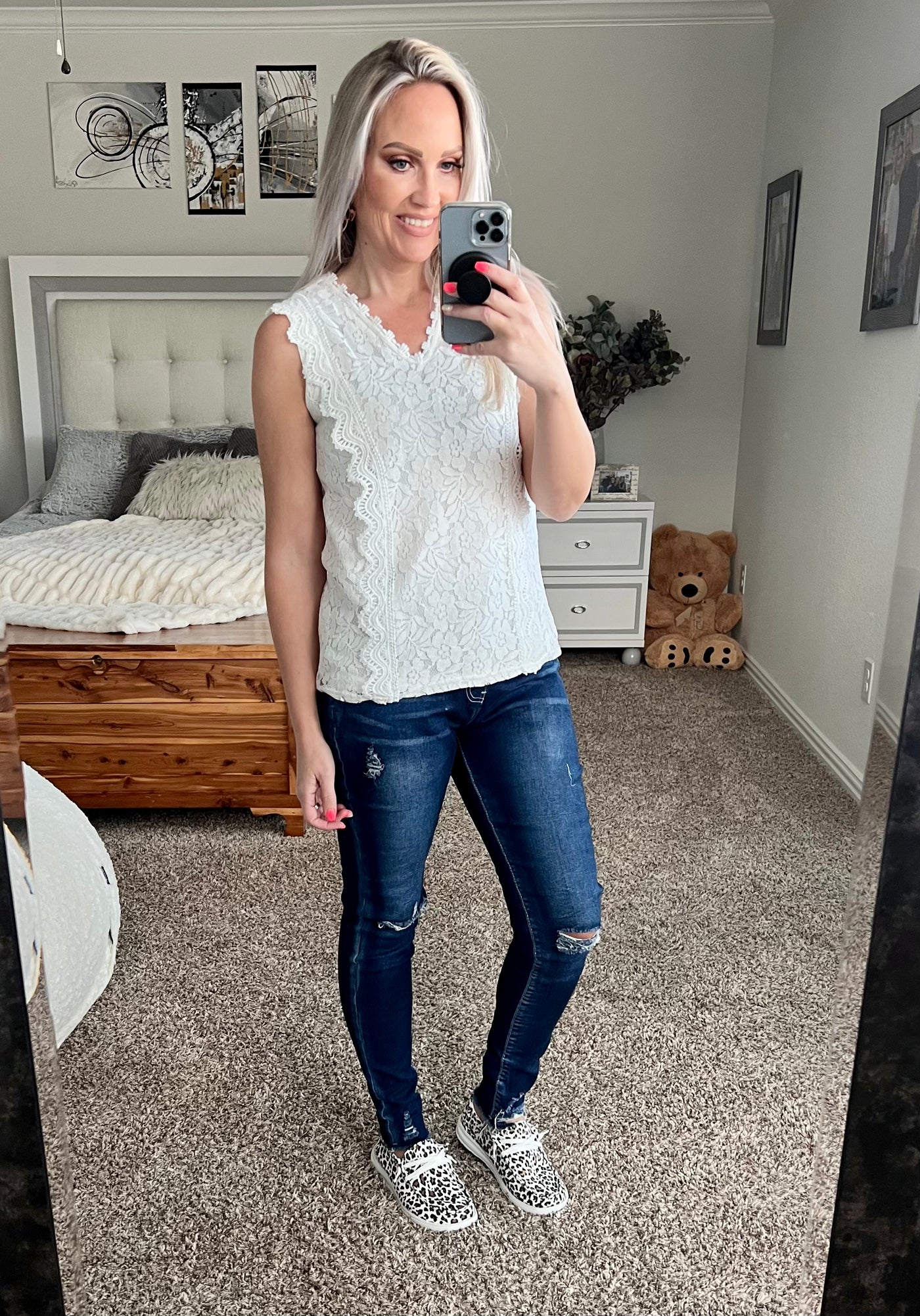 Larissa Lace V-Neck Tank