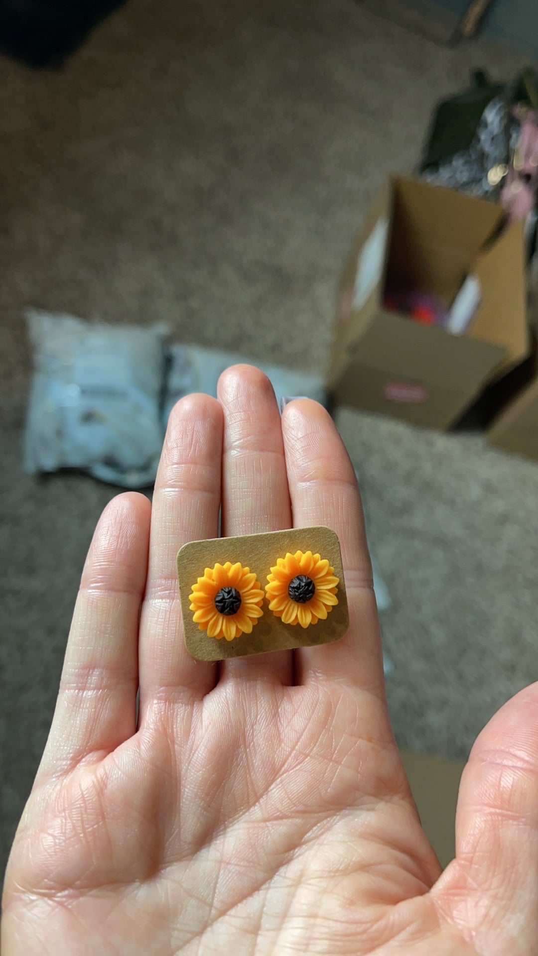 Sunflower earrings